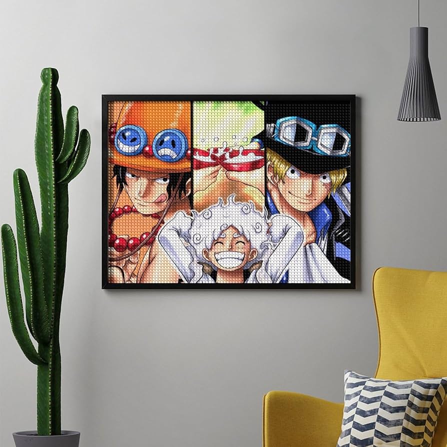 ルフィ＆ヤマト　刺繍アート　ワンピース Amazon.co.jp: 45×60cm ダイヤモンドアート ONE PIECE
